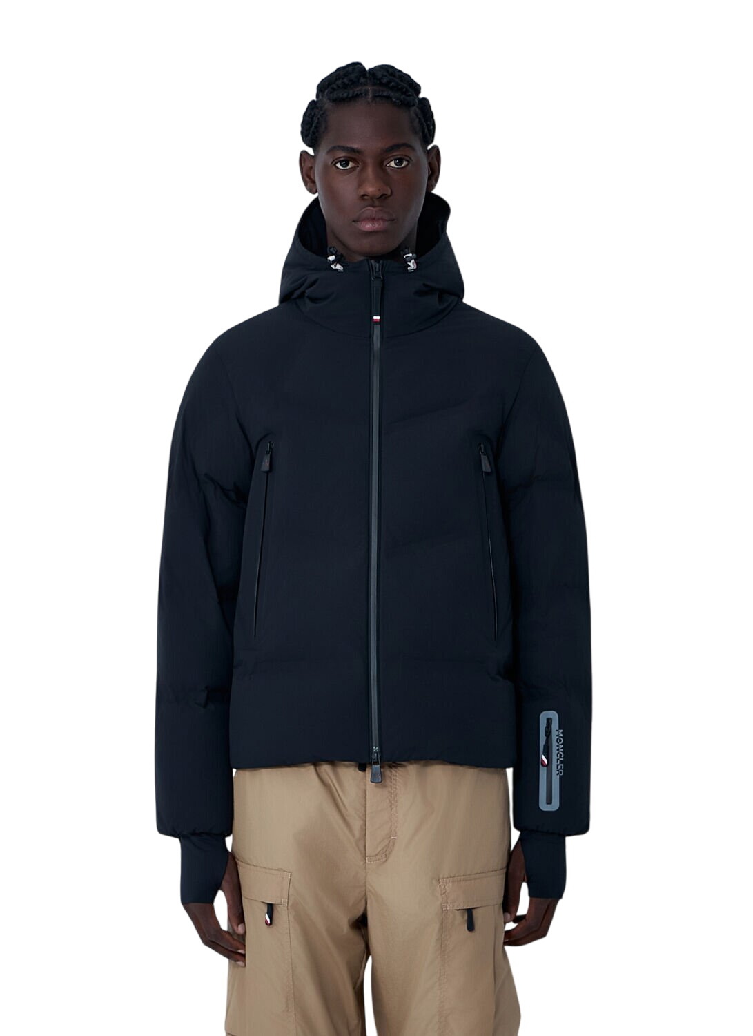 Moncler Gamme Bleu Blue Hooded Down Jacket Moncler Gamme Bleu