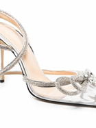 MACH & MACH - Double Bow Crystal-embellished Pvc Slingback Pumps
