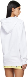 Moschino White Archive Scarves Hoodie