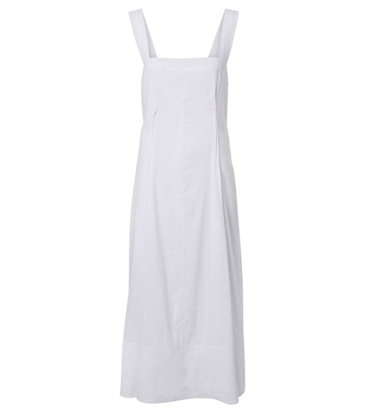Vince - Square-neck linen-blend midi dress Vince
