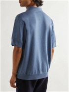 Agnona - Cashmere Polo Shirt - Blue