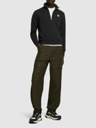 MONCLER - Zip-up Cotton Turtleneck Sweatshirt