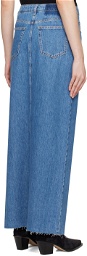 Ksubi Blue Kara Denim Maxi Skirt