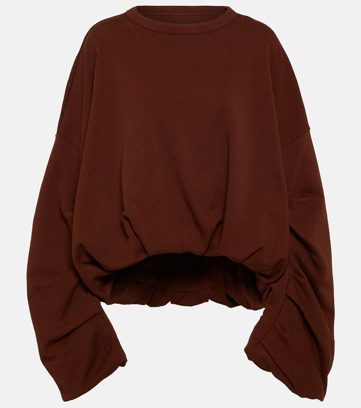 Dries Van Noten Hannett draped cotton sweatshirt Dries Van Noten
