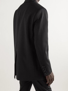 AMI PARIS - Double-Breasted Virgin Wool-Gabardine Blazer - Black