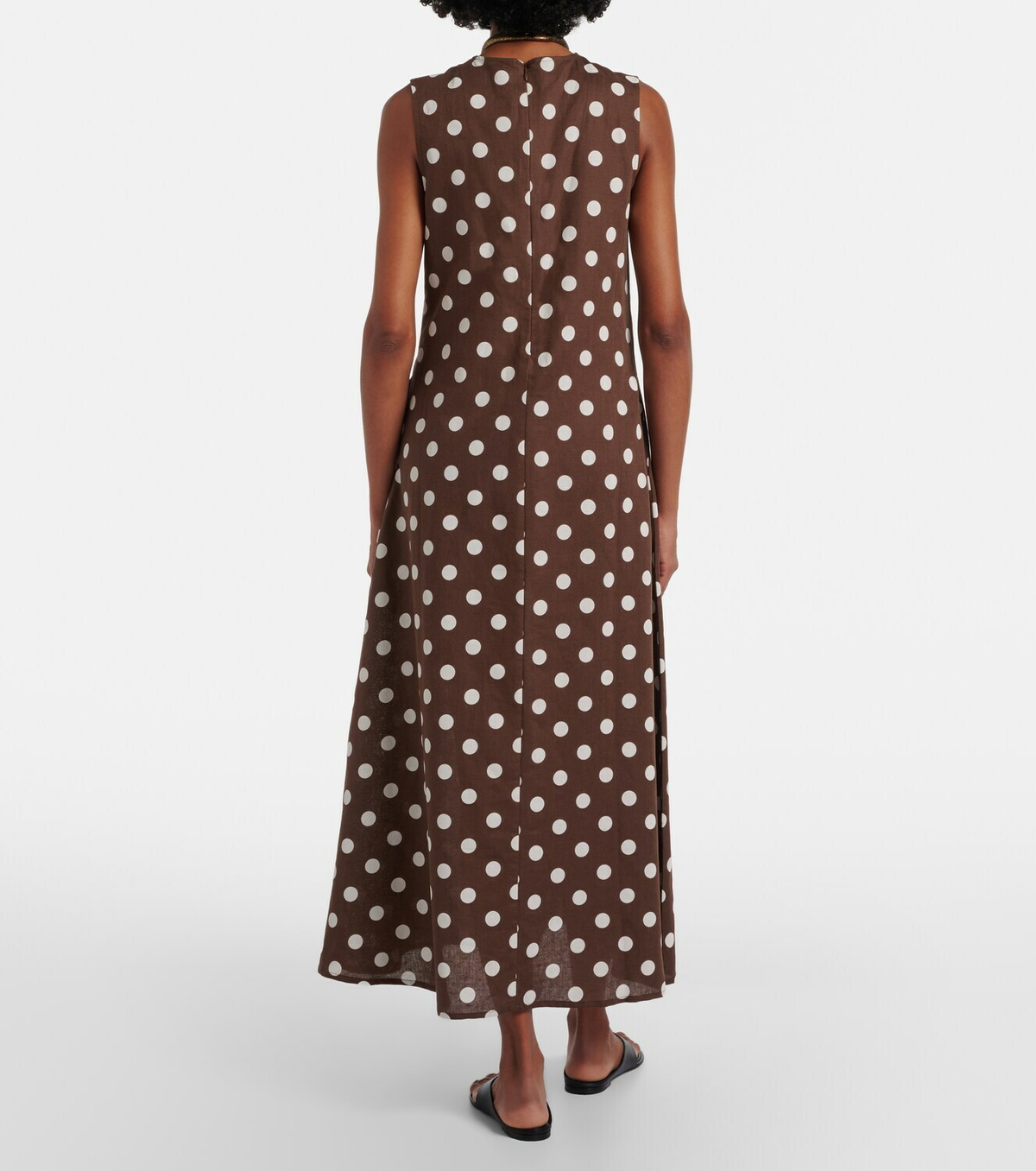 Asceno Tallin linen and cotton maxi dress