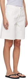 Maison Kitsuné White Denim Shorts