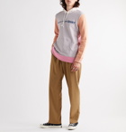 Comme des Garçons SHIRT - Logo-Print Colour-Block Loopback Cotton-Jersey Hoodie - Multi