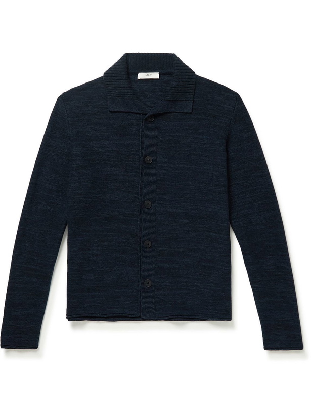 Photo: Mr P. - Brushed Knitted Shirt - Blue