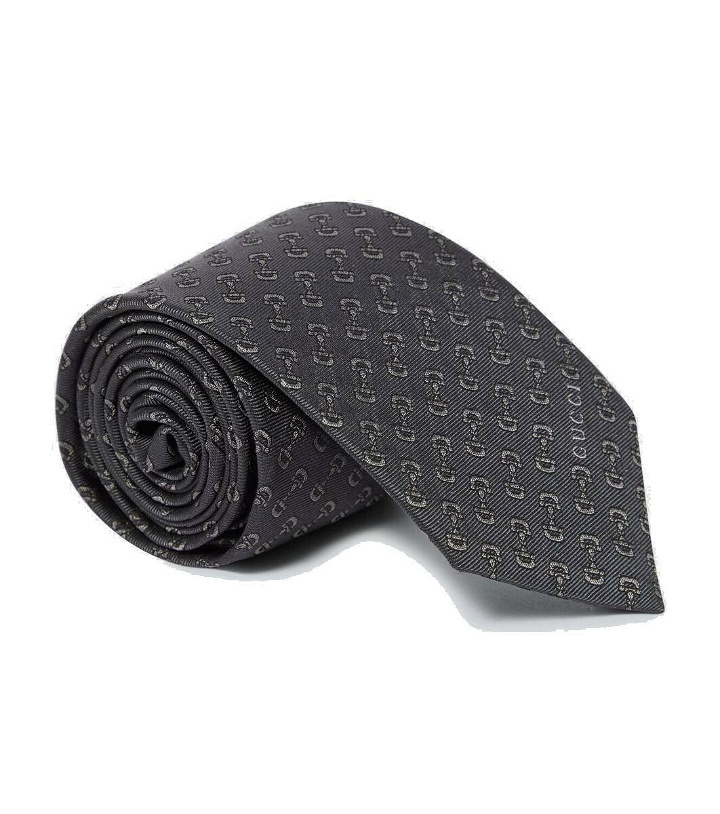 Photo: Gucci Horsebit silk jacquard tie