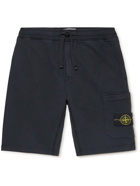 Stone Island - Logo-Appliquéd Cotton-Jersey Drawstring Shorts - Blue