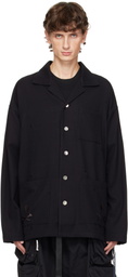 mastermind JAPAN Black Flannel Shirt Jacket