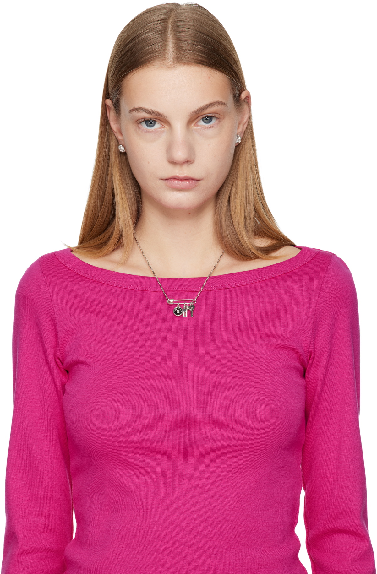 Marc Jacobs 'The Button' Charm Necklace