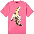 Palm Angels Men's Banana T-Shirt in Fuchsia/Yellow