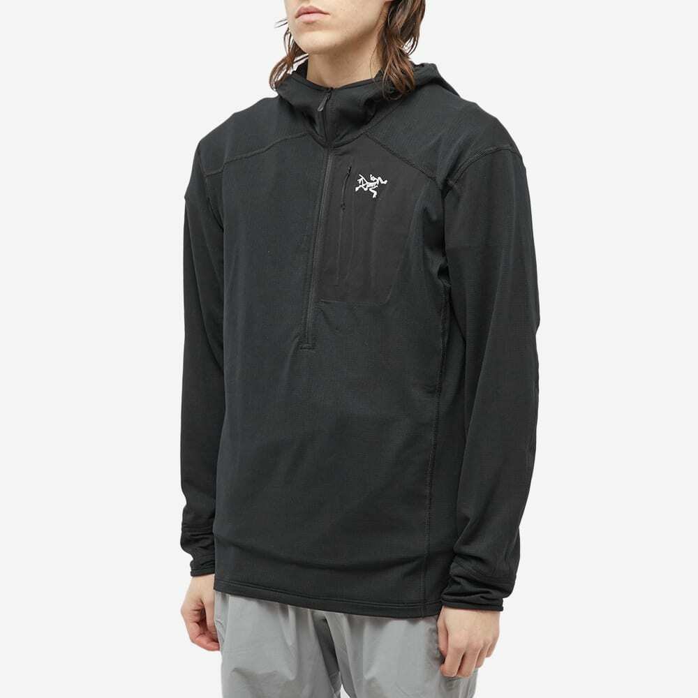 Arc'teryx Men's Delta Half Zip Hoodie in Black Arc'teryx