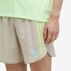 Adidas Men's OTR E 3 Stripe Short in Wonder Beige/Pulse Lime