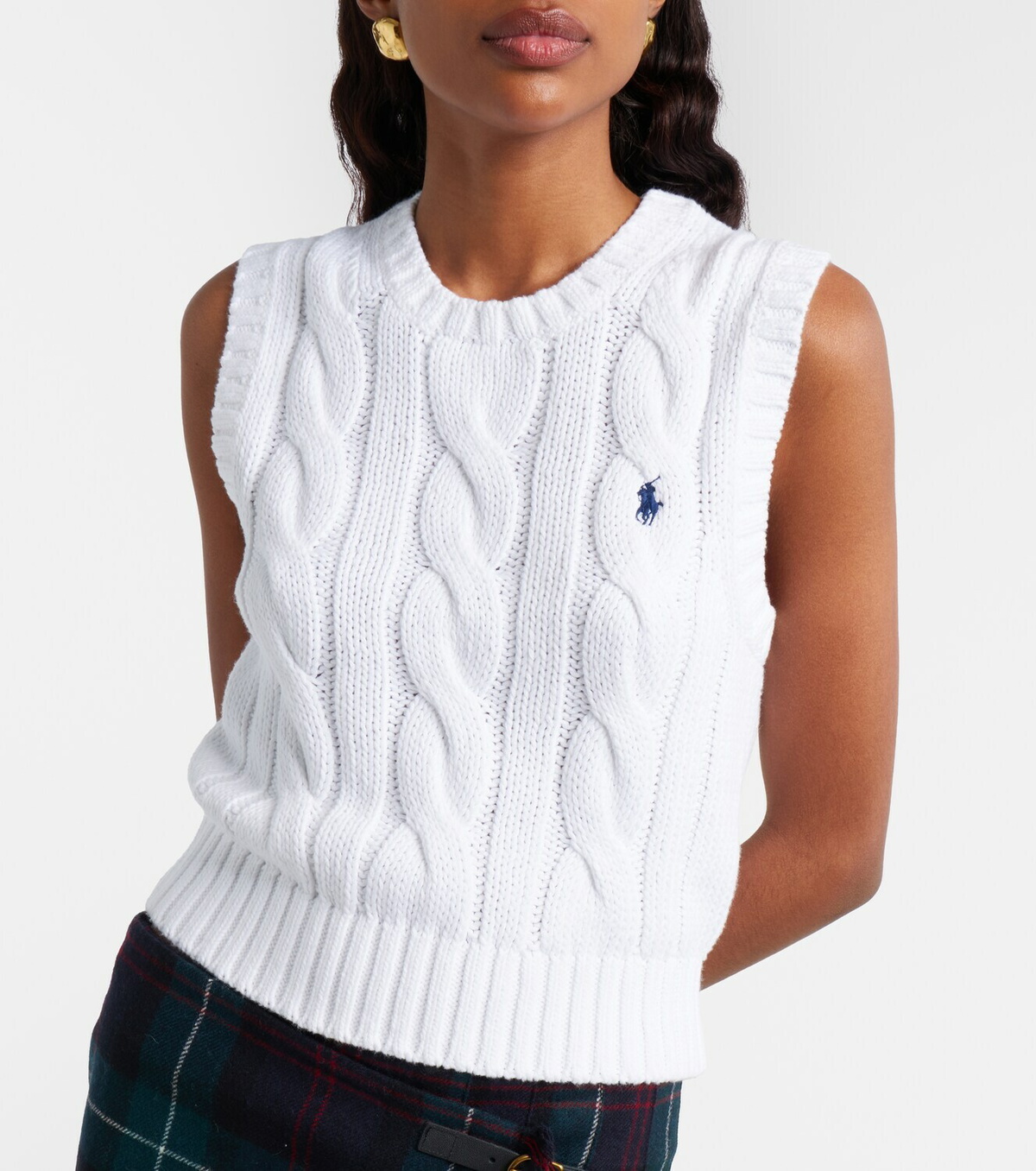 Polo Ralph Lauren Logo cable-knit cotton sweater vest