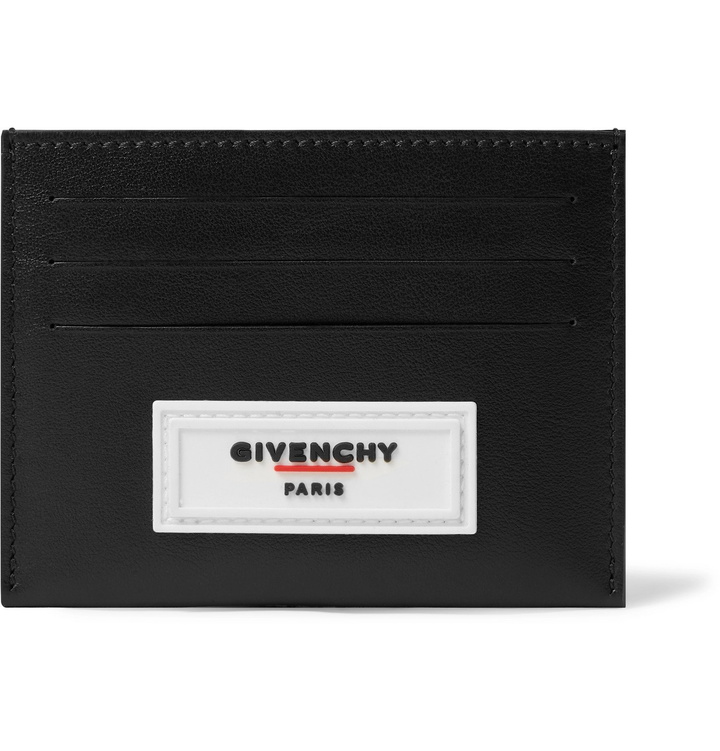 Photo: Givenchy - Logo-Appliquéd Rubber-Trimmed Leather Cardholder - Black