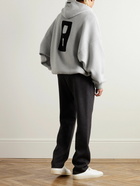 Fear of God - Logo-Appliquéd Intarsia-Knit Virgin Wool-Blend Hoodie - Gray