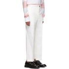 Thom Browne White Twill Chino Trousers