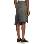 Rick Owens Drkshdw Blue Denim Sissyskirt Shorts