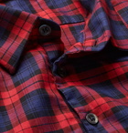 Barena - Slim-Fit Checked Cotton-Twill Half-Placket Shirt - Men - Red