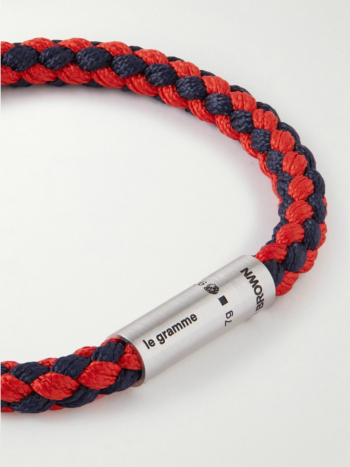 Orlebar Brown  Navy NATO le gramme cable bracelet