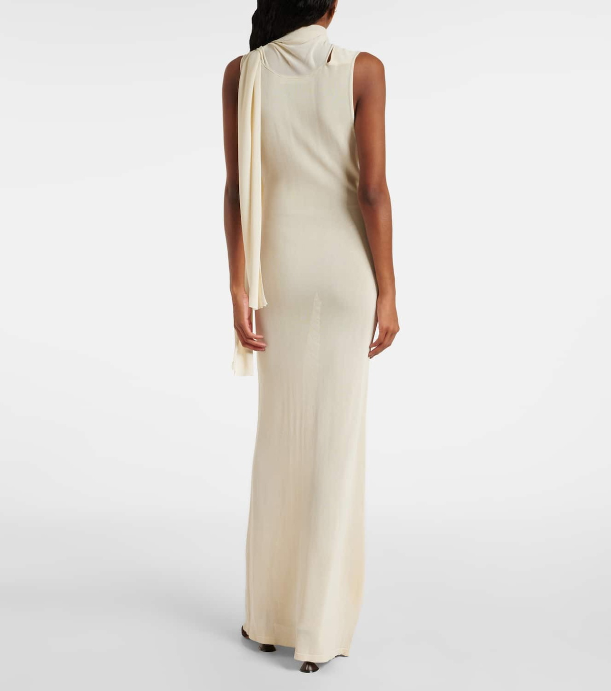 Aya Muse Scarf-detail draped maxi dress