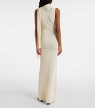 Aya Muse Scarf-detail draped maxi dress