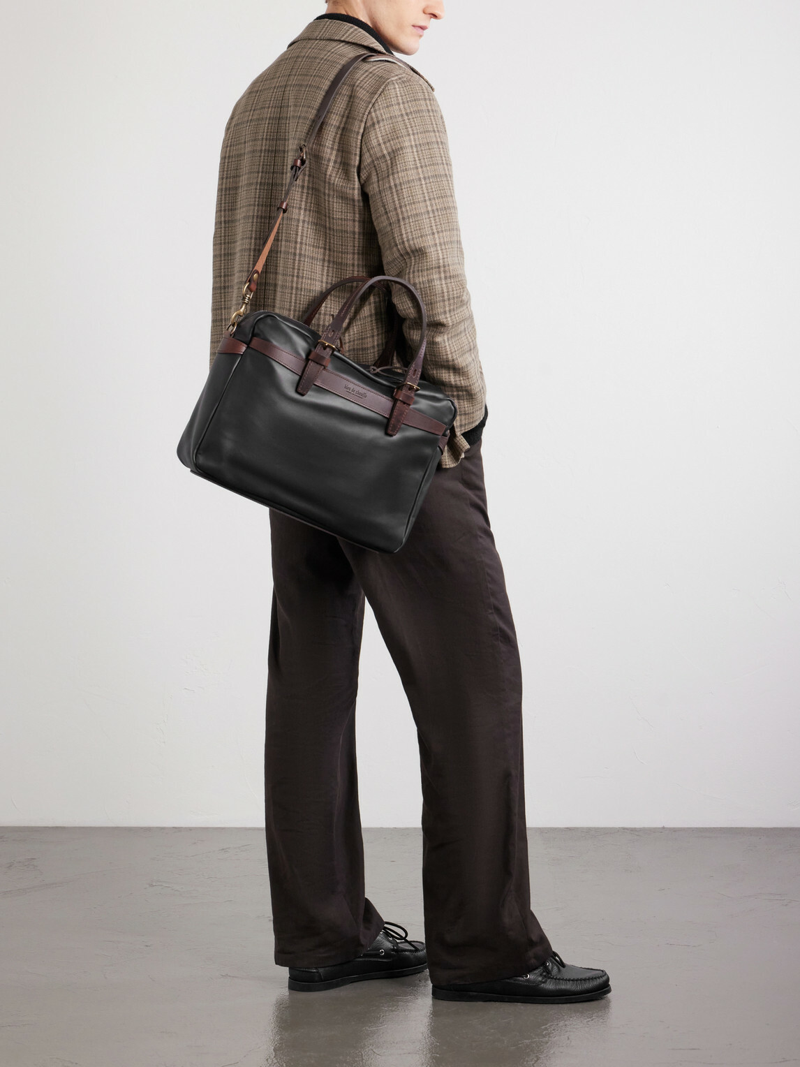 Bleu de Chauffe - Ledger Full-Grain Leather Briefcase