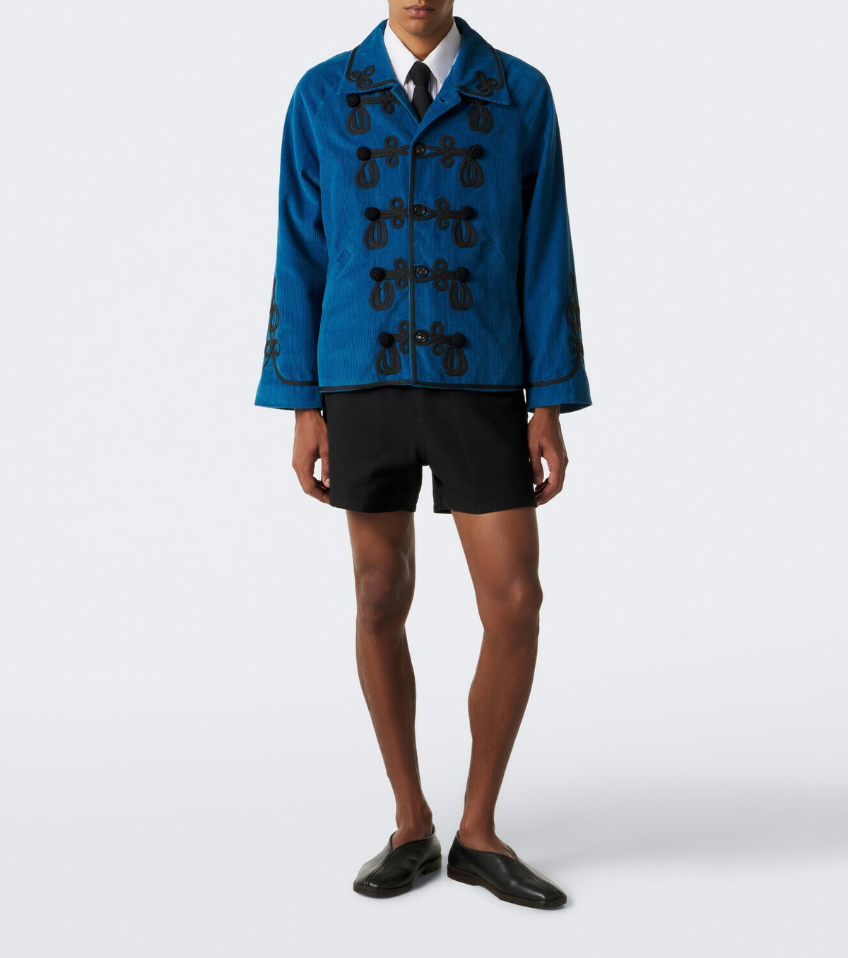 Bode Stagecoach embroidered cotton corduroy jacket