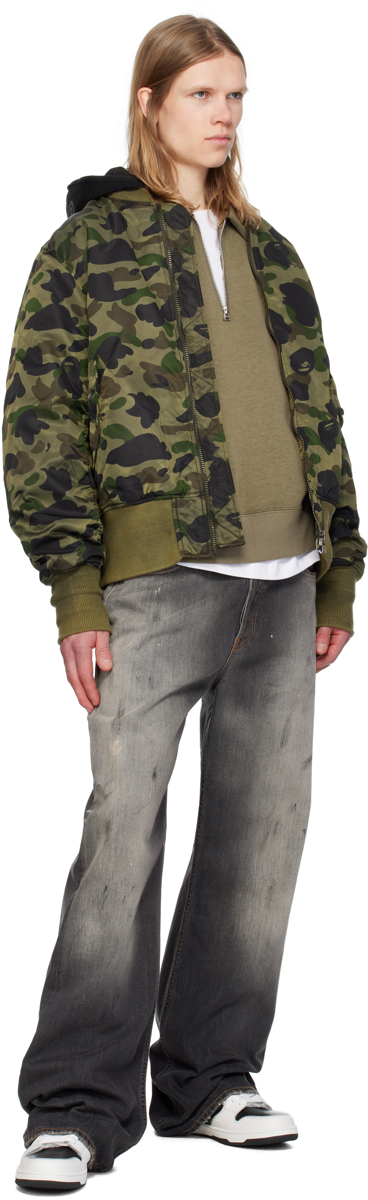 BAPE Green 1st Camo MA-1 Bomber Jacket