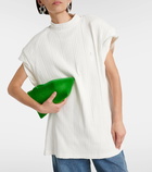 The Attico Ribbed-knit oversized cotton top