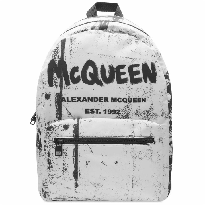 Photo: Alexander McQueen Men's Metropolotan Backpack in Black/White 