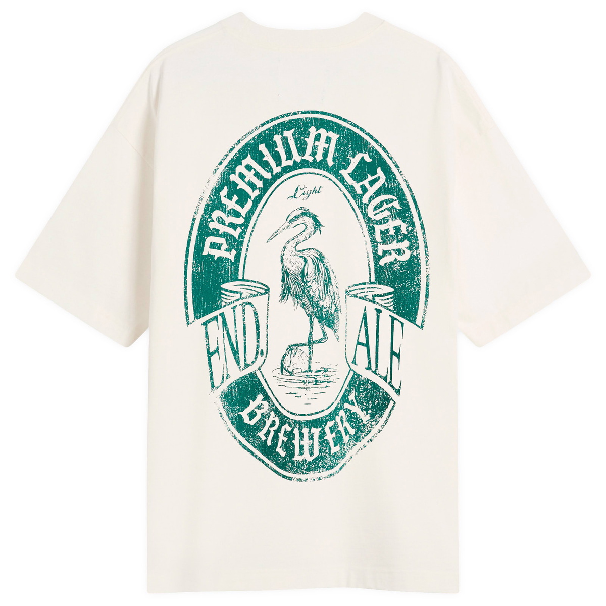 END. Beer Mat T-Shirt in Ecru