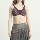 Marine Serre Women's Athleisure Yoga Bra Top in Deep Mahogany