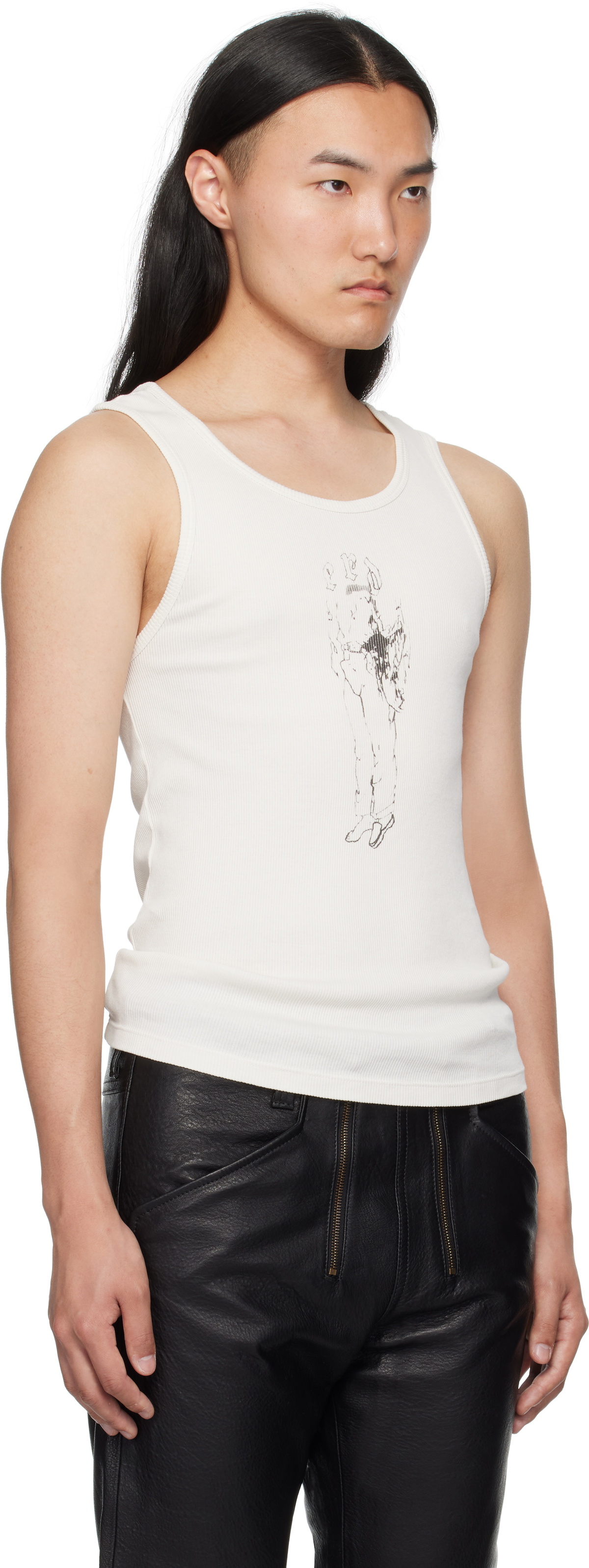 トップスその他 Enfants Riches Deprimes Bad Professor white vintage-effect t Enfants Riches Déprimés White Bad Professor Tank Top Enfants