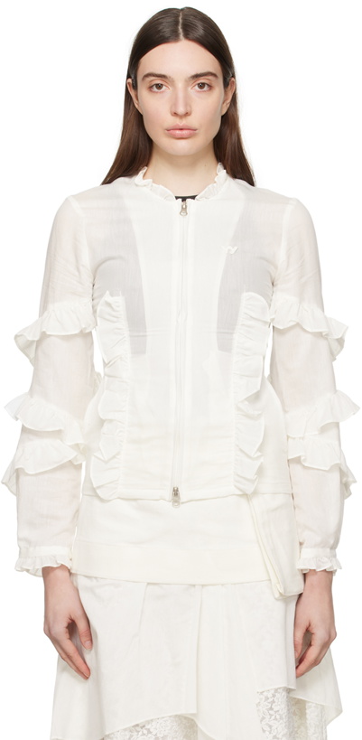 Photo: OPEN YY White Frill Shirt