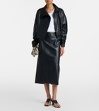 Vince Leather pencil skirt
