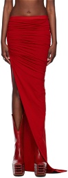 Rick Owens Red Edfu Maxi Skirt
