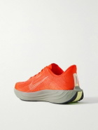 NIKE RUNNING - Pegasus Plus Canvas-Trimmed Flyknit Sneakers - Orange