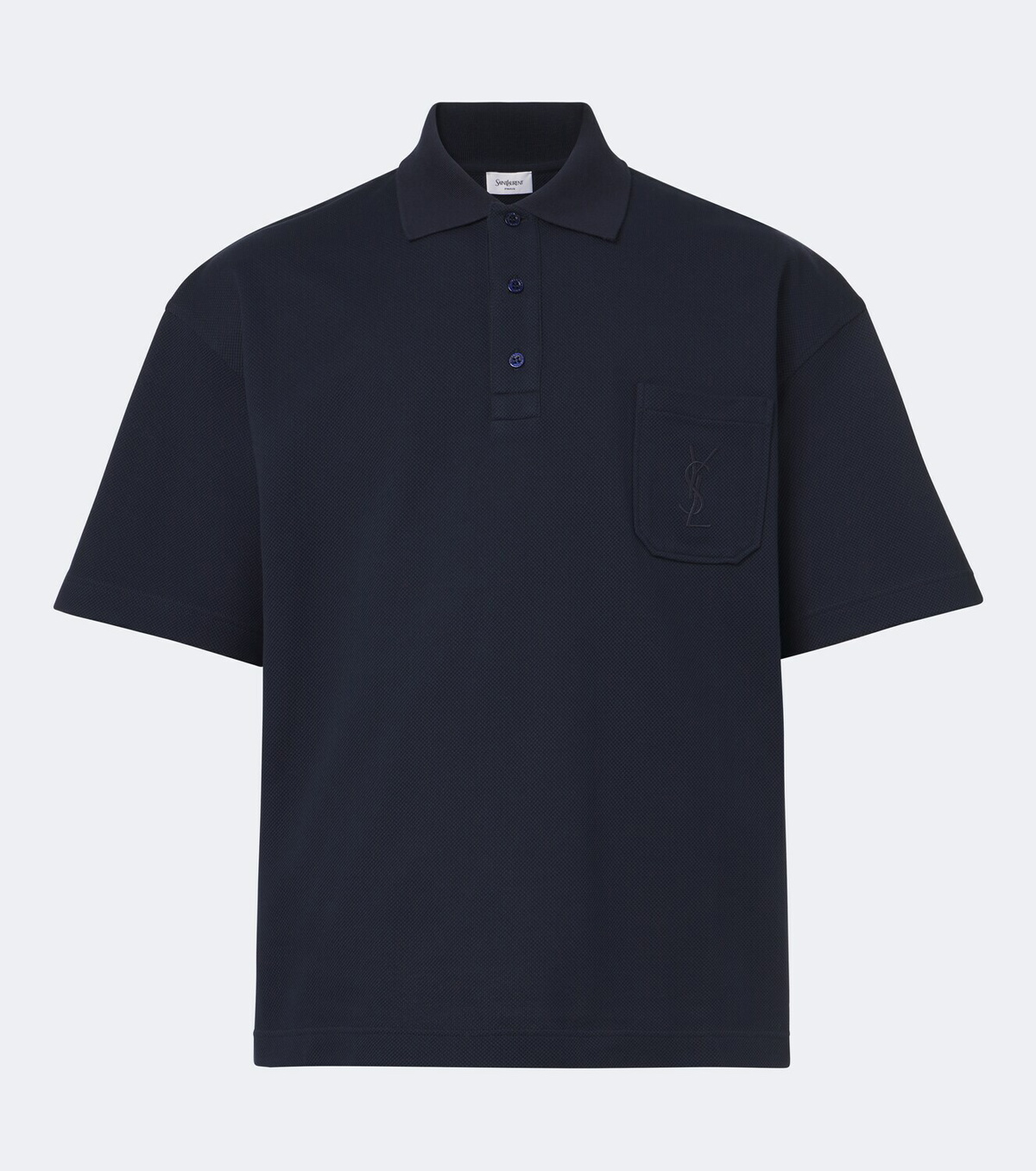 Saint Laurent Cassandre cotton polo shirt