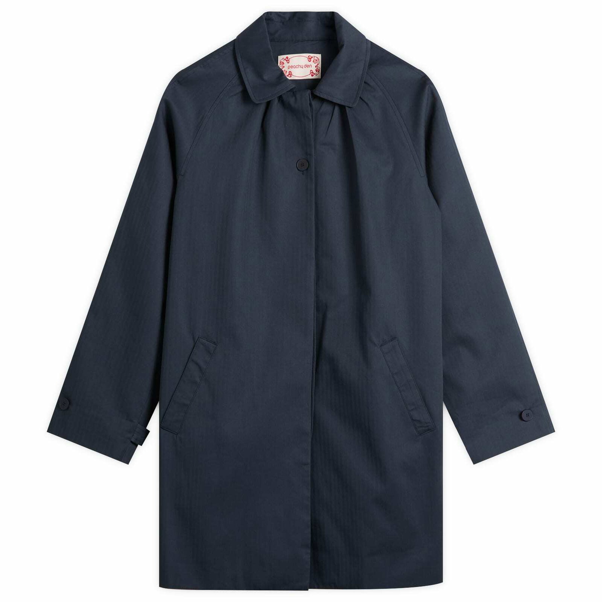 Peachy Den Women's Cheri Mac Jacket in Navy
