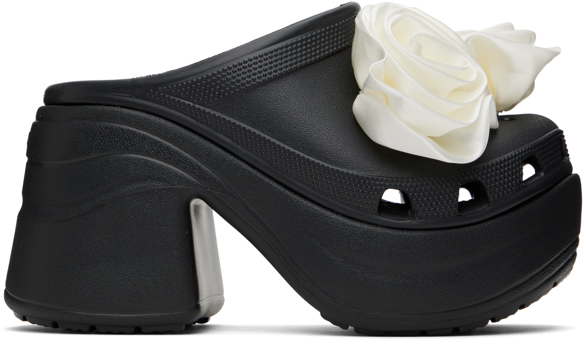 Crocs Black Siren Rosette Clogs Crocs