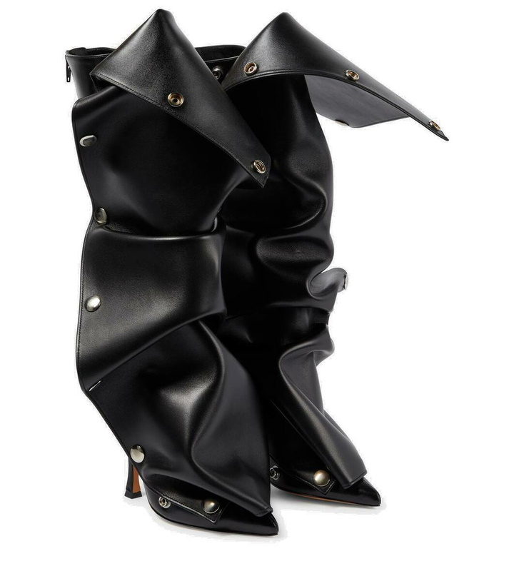 Photo: Y/Project Appliqué leather knee-high boots
