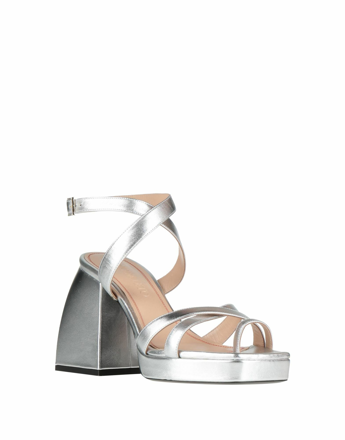 Nodaleto Womens Thong sandal in Silver