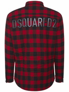 DSQUARED2 - Logo Wool Blend Checked Shirt