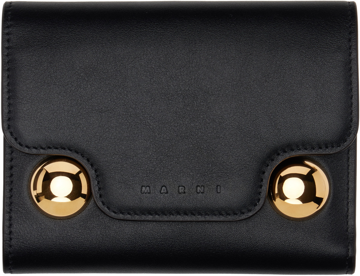【MARNI】TRUNKAROO TRIFOLD WALLET Black leather Trunkaroo trifold wallet | Marni