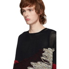 Isabel Benenato Black and Multicolor Knit Sweater