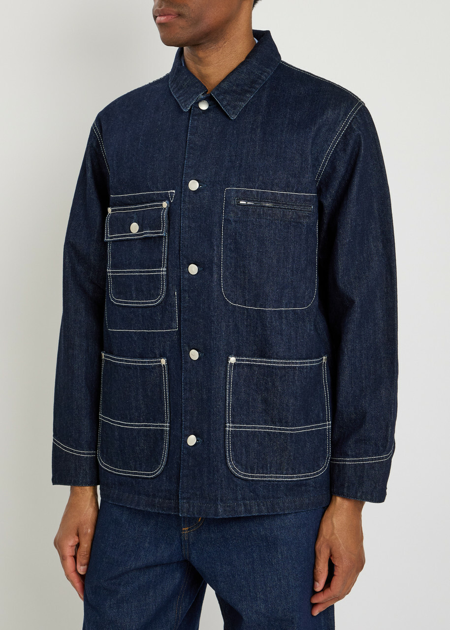 Vowels Patch Pocket Denim Jacket Indigo